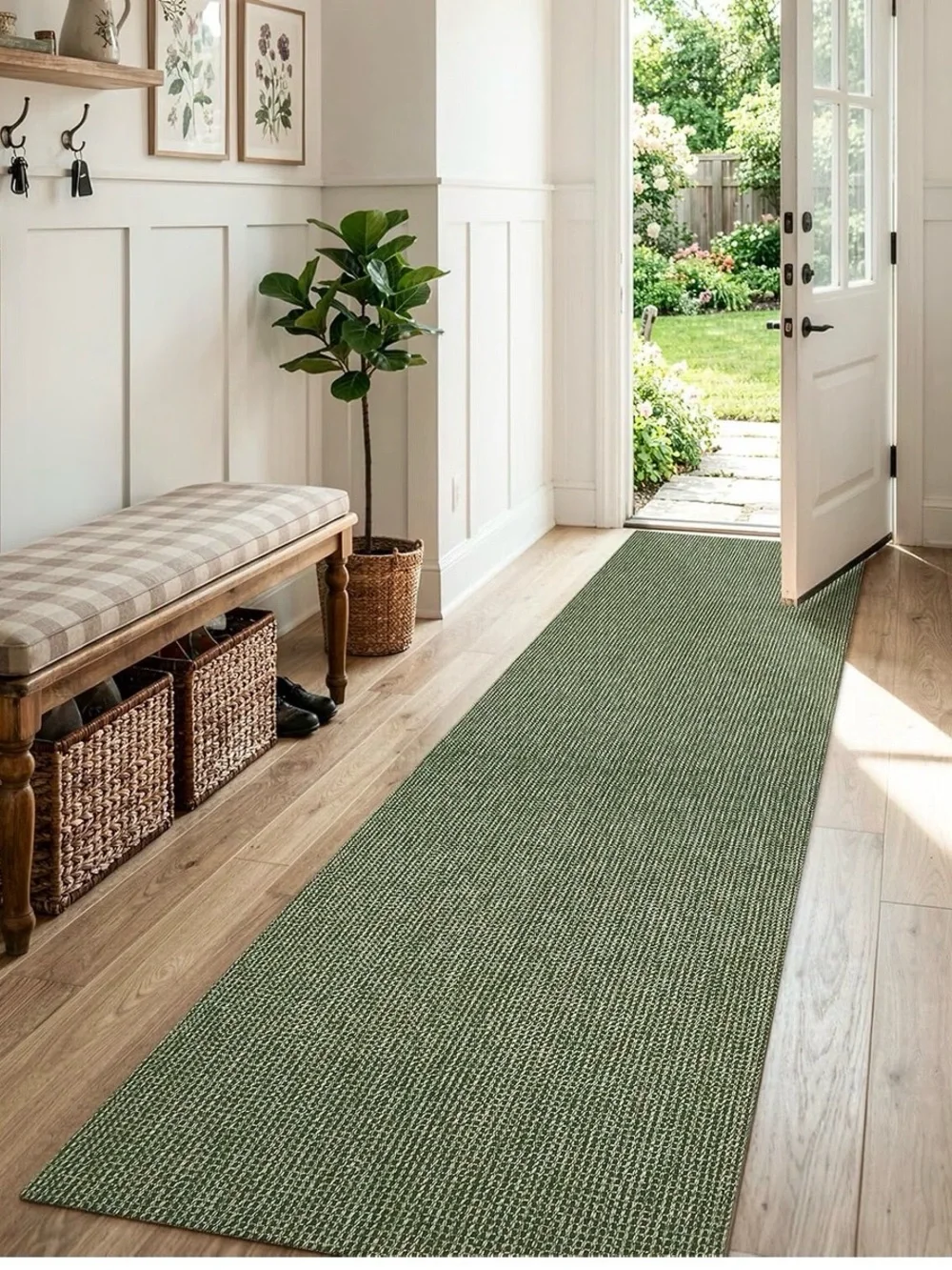Washable Boho Kitchen Rug Runner 2' x 8'